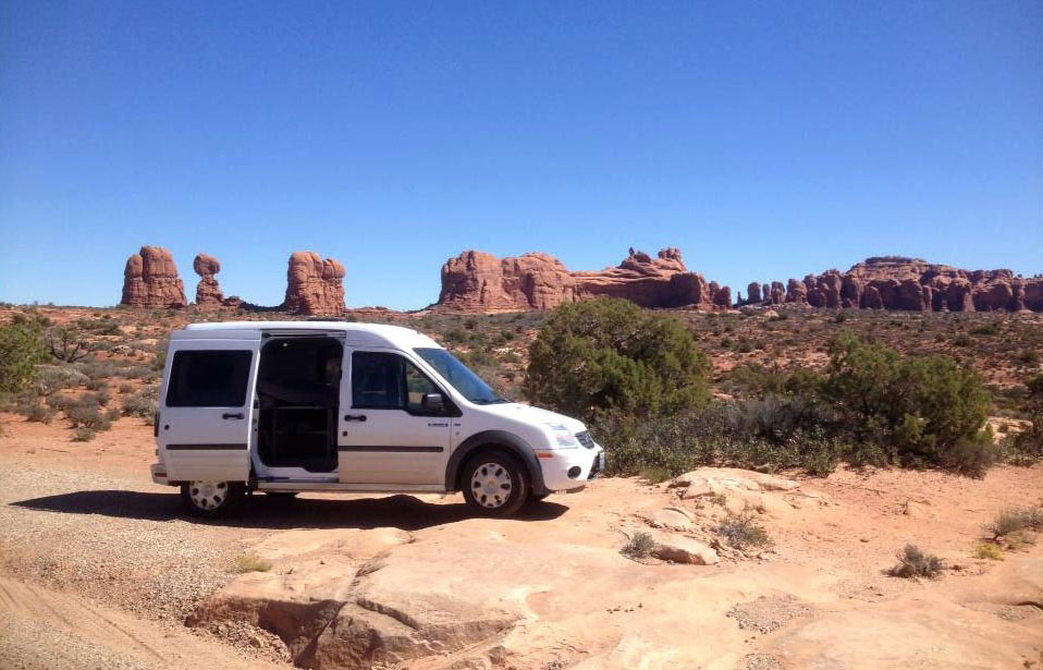 The Edelweiss campervan visits Arches National Park