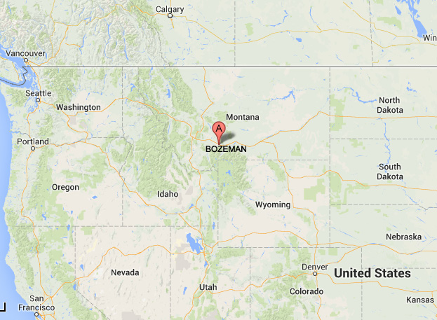 Bozeman, Montana location map