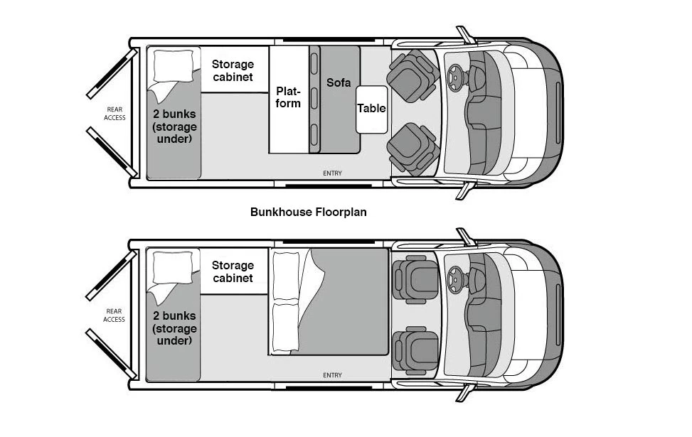 The Bunkhouse floorplan